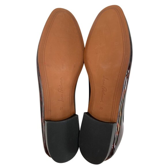 Sam Edelman Loraine Faux Patent Leather Loafers Tortoiseshell Gold Bit Size 10M - Picture 6 of 11